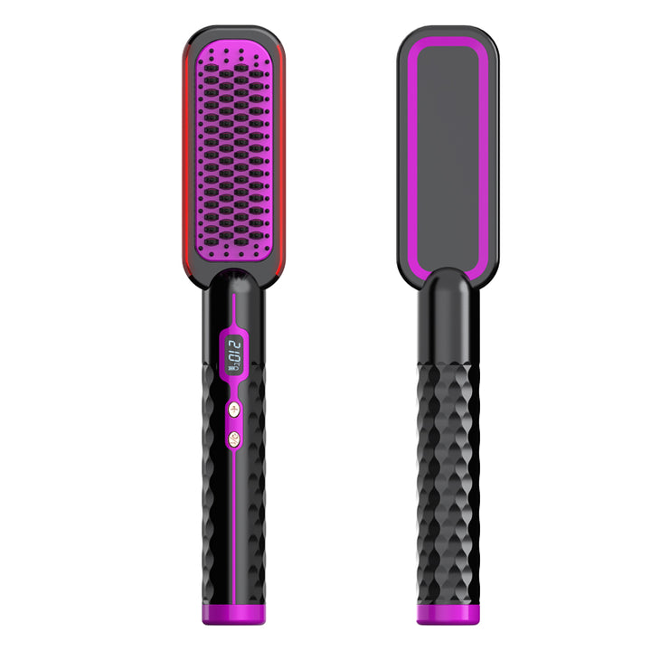 2-in-1 Hot Comb and Straightening Brush