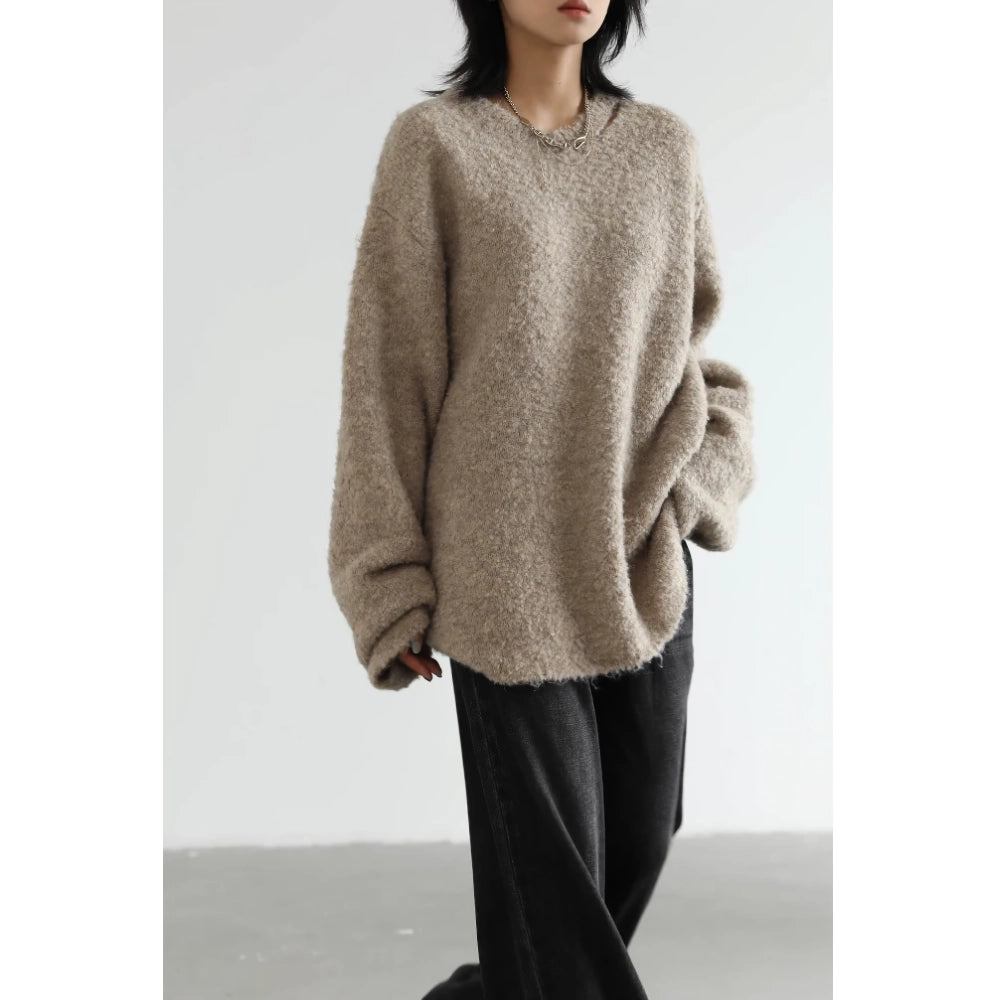 Cozy Autumn Loose Knit Hollow Out Sweater