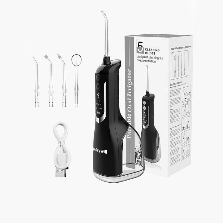 Portable Water Flosser with 5 Nozzles