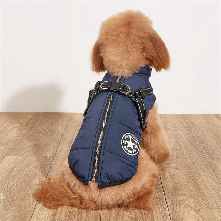 Dog Clothes Waterproof Pet Coat With Harness