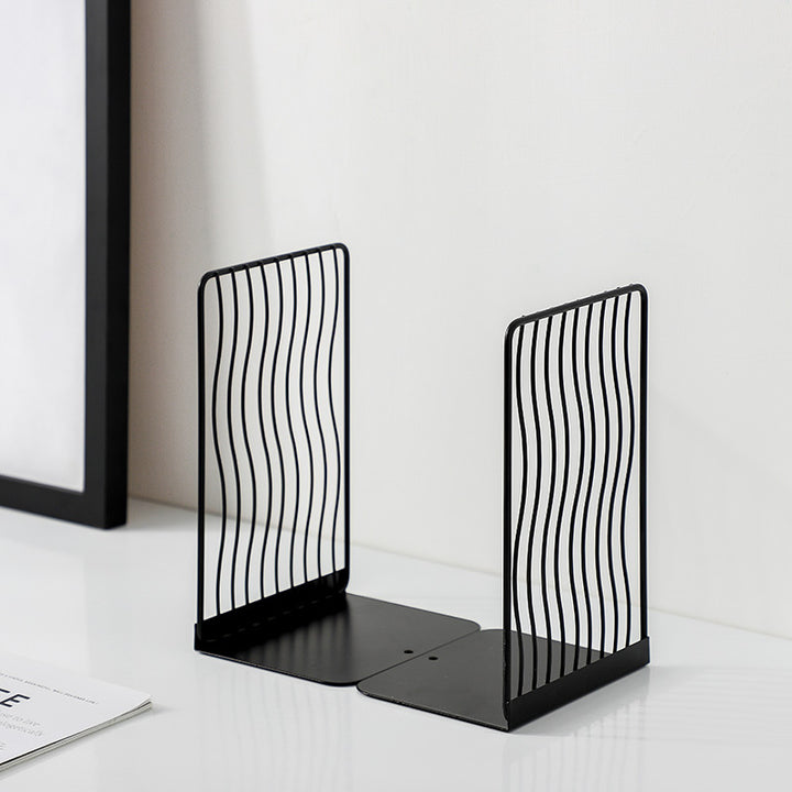 Black and White Iron Bookends