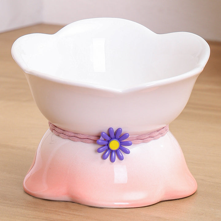 Elevated Gradient Ceramic Pet Bowl