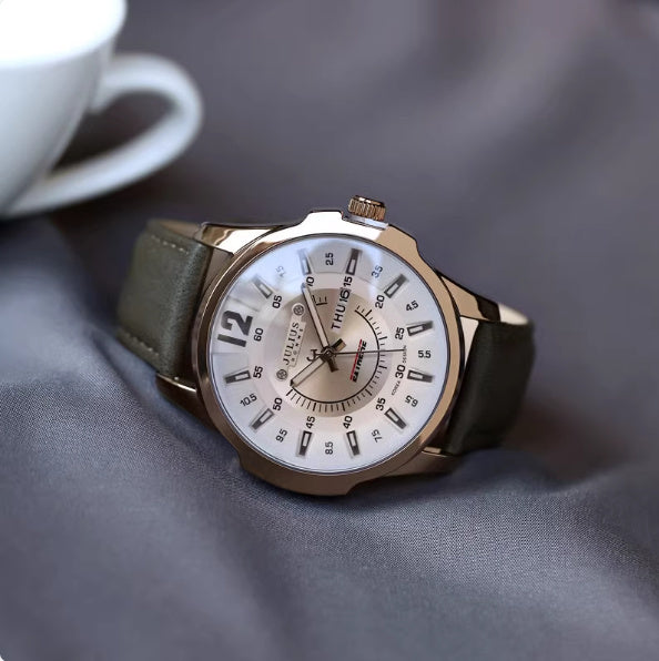 Fashion Calendar Week Quartz Handsome Men's Watch