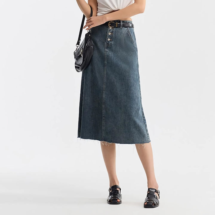 Trendy Denim A-Line Skirt