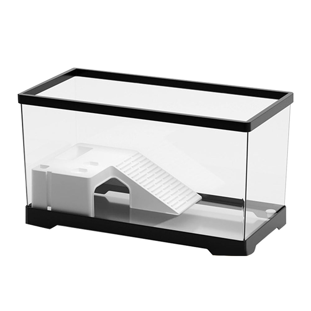 Crystal Clear Turtle Tank with Drain and Basking Platform