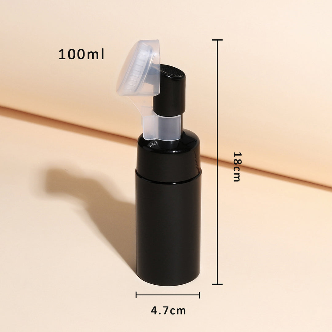 100ml Empty Foam Cleanser Bottle with Brush Pump Dispenser