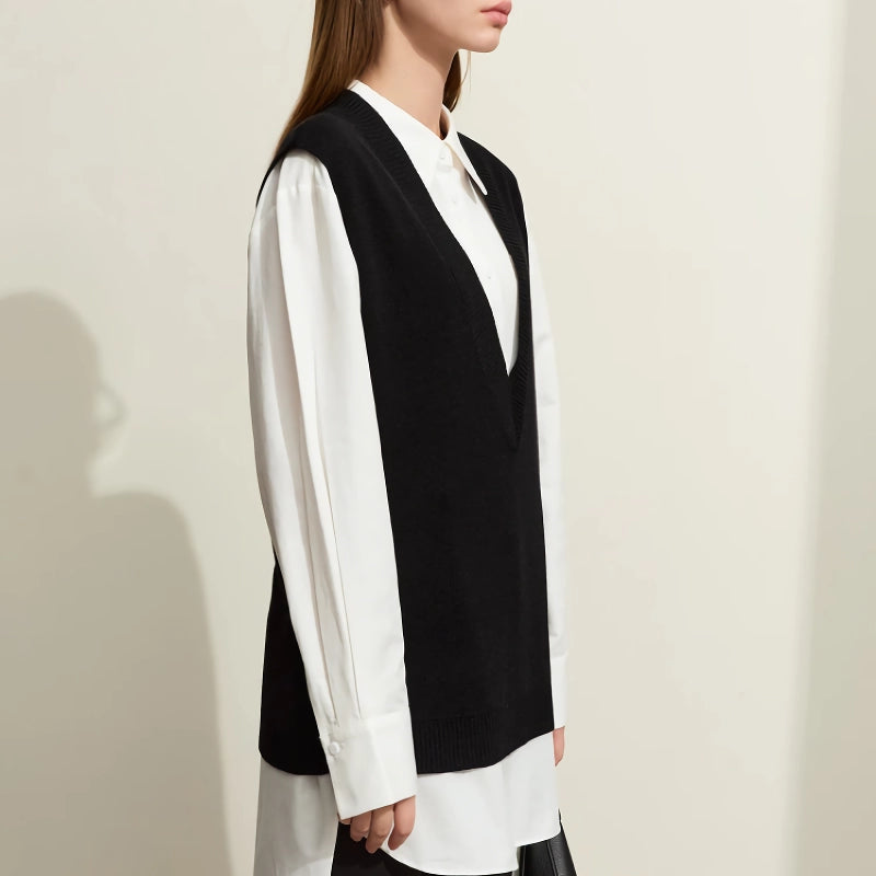 Minimalist Wool Knitted Vest