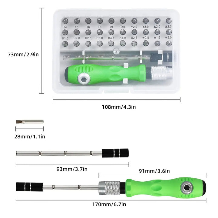 32-in-1 Mini Precision Magnetic Screwdriver Set