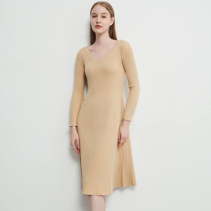 Elegant Midi Sweater Dress