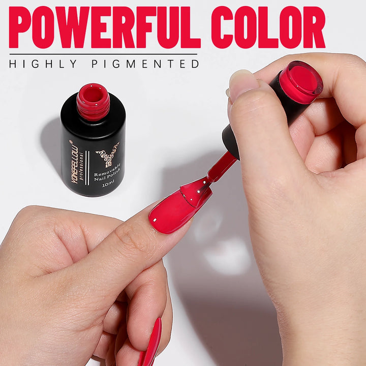 Bright Red Gel Nail Polish