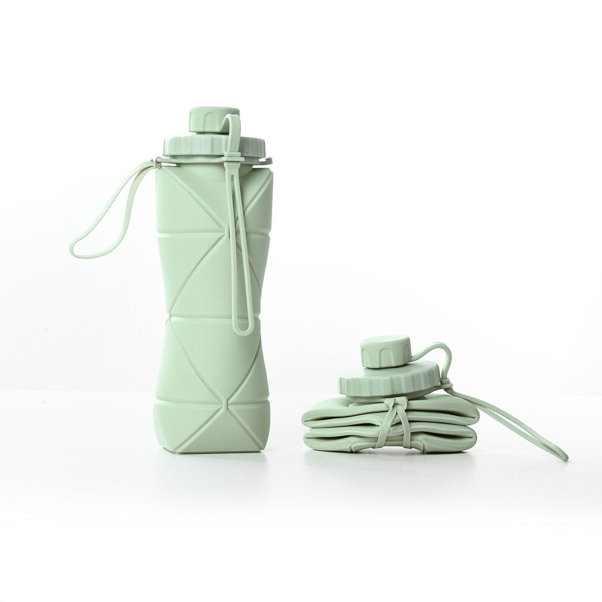 600ml Folding Silicone Water Bottle Sports Water Bottle Outdoor Travel Portable Water Cup Running Riding Camping Hiking Kettle - Trendha
