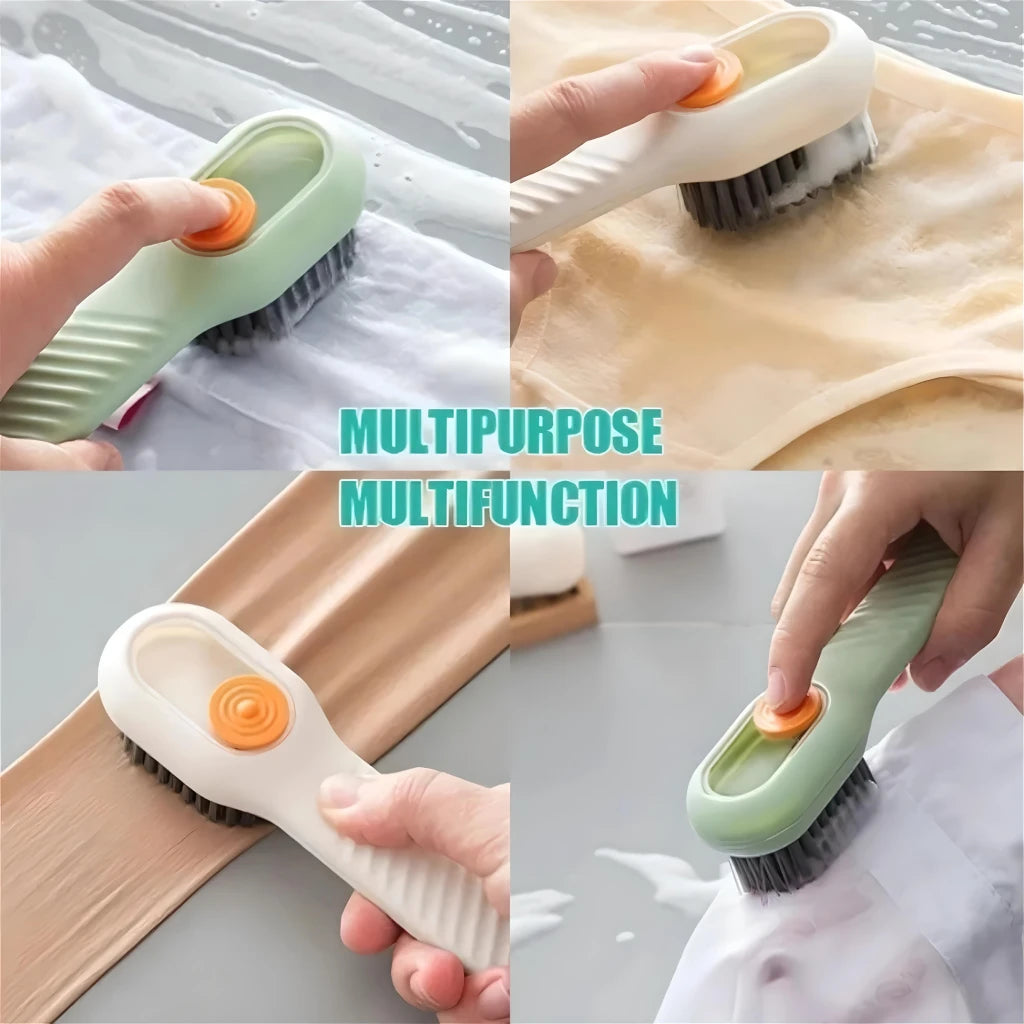 Automatic Liquid Discharge Multifunction Shoe Brush - Deep Cleaning Soft Bristles