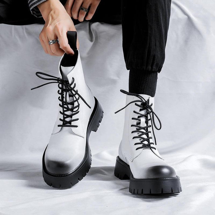 Luxury Autumn Men’s Dress Leather Ankle Boots