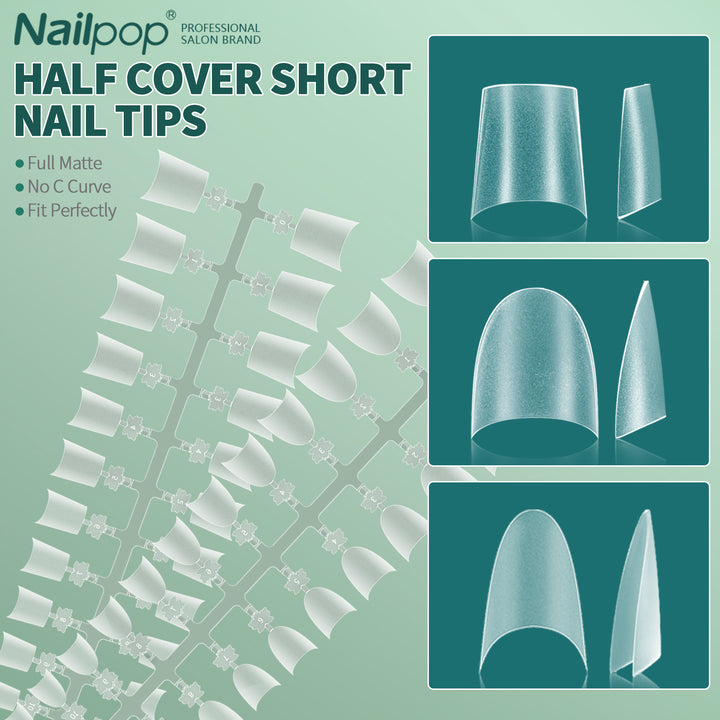 Short Half Cover False Nail Tips