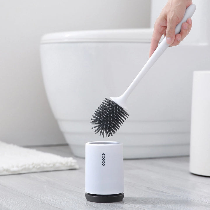 TPR Toilet Brush Set with Holder for Bathroom Cleaning