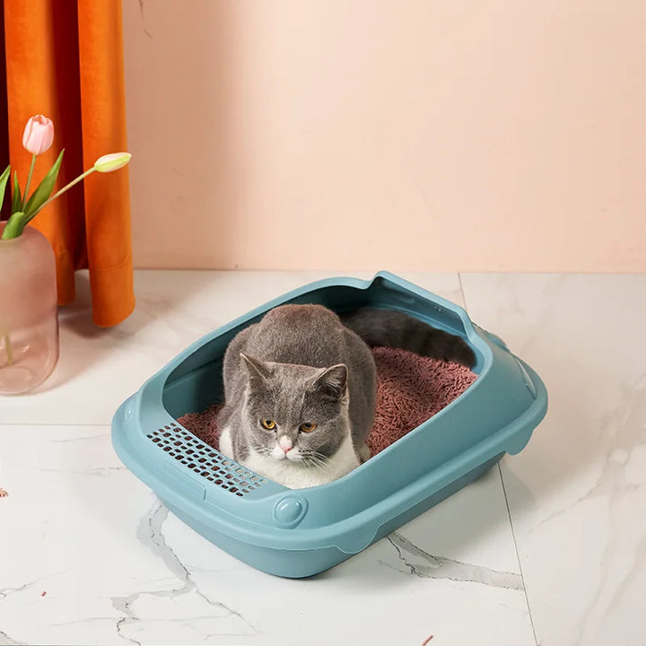 Large Capacity Semi-Closed Cat Litter Box