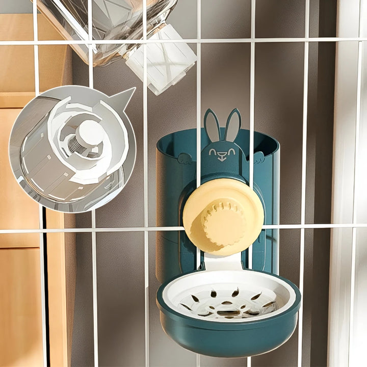 Automatic Cage Hanging Feeder & Water Dispenser for Pets