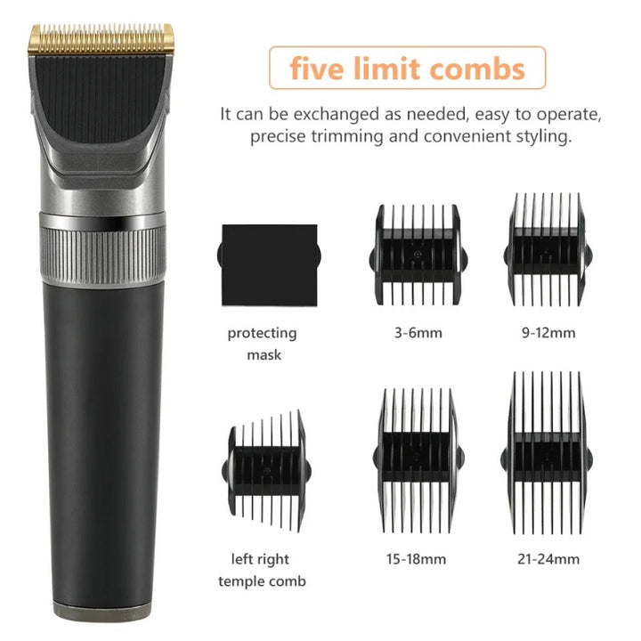 Professional Men's Hair Clippers and Trimmers Set