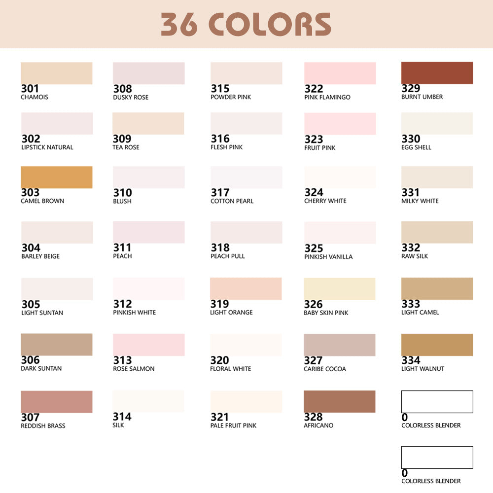 36 Skin Tone Alcohol Markers Set