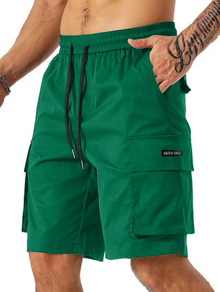 Drawstring Waist Men's Multi-pocket Workwear Shorts