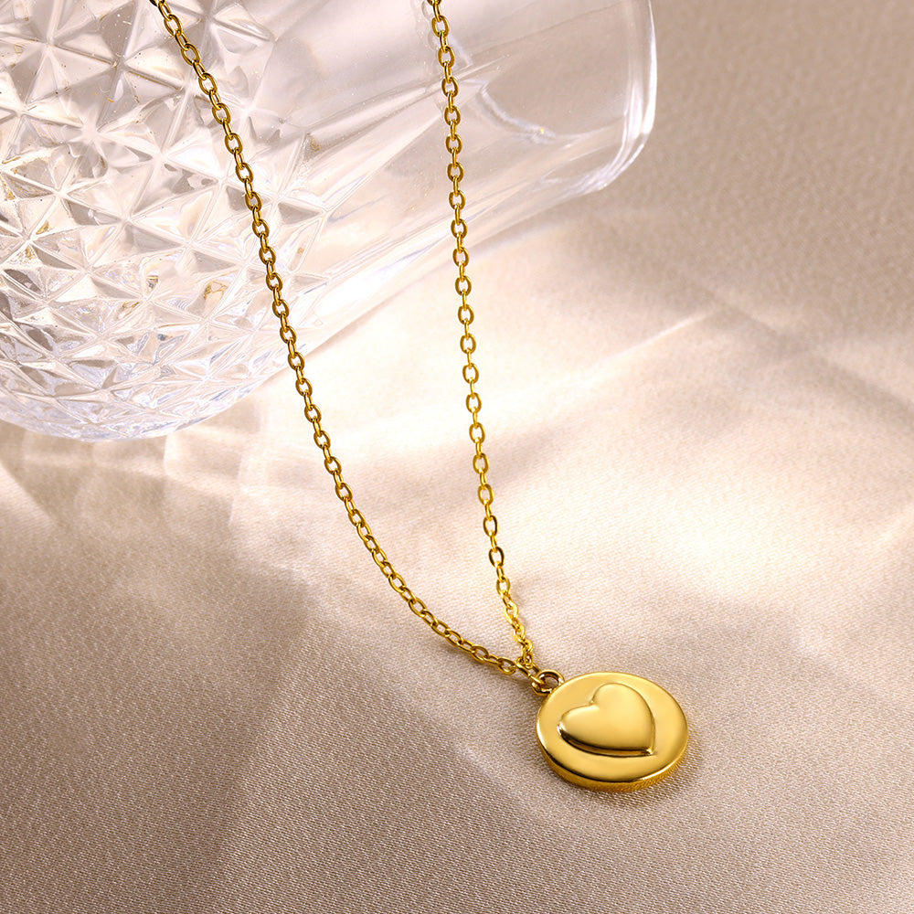 Gold Heart Pendant Necklace