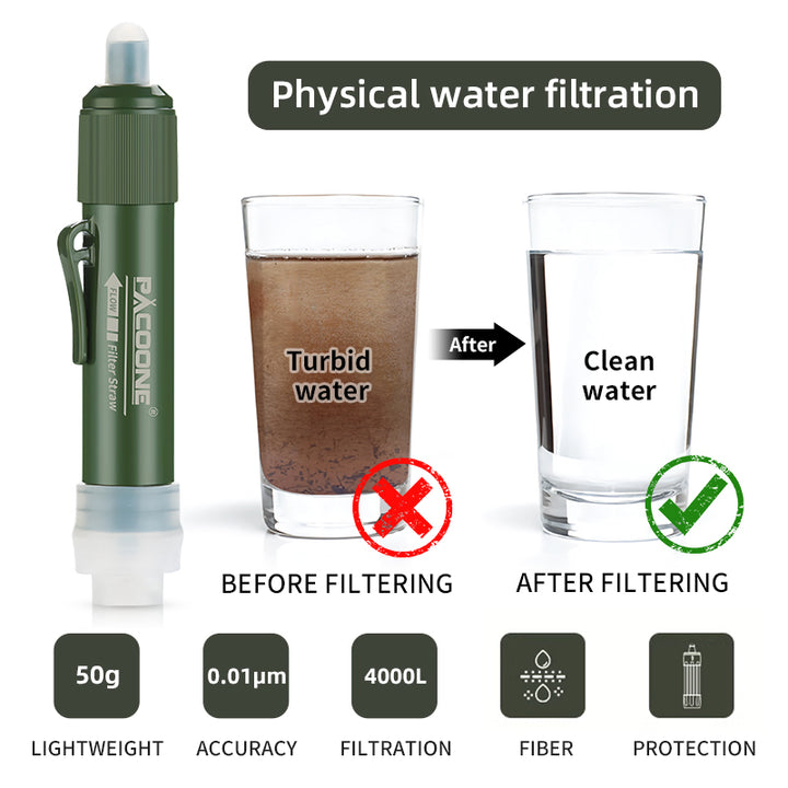 Portable Mini Water Purification Straw for Camping