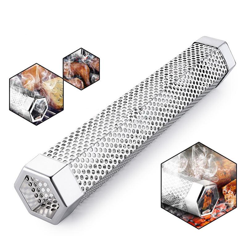 304 Stainless Steel BBQ Smoker Tube, Hexagonal or Round