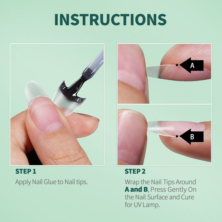 Short Half Cover False Nail Tips