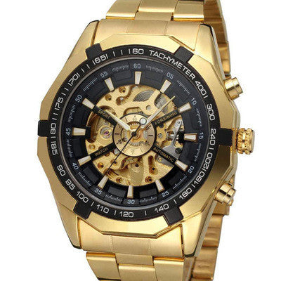 High-end Men's Fashion Gold Casual Automatic Mechanical Watch