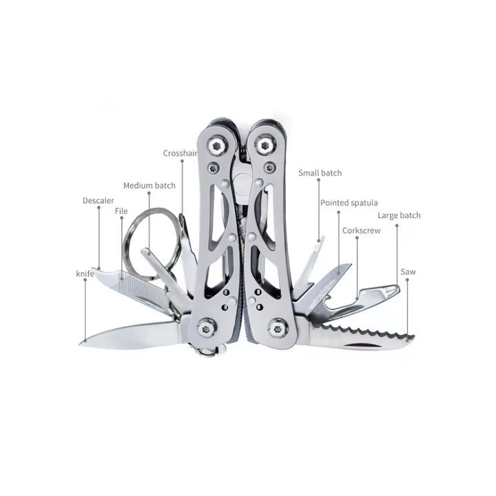 Compact Outdoor Multitool Folding Survival Knife & Pliers