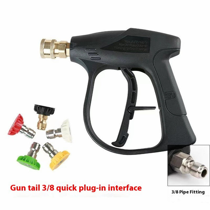 High-pressure Washing Machine Water Gun For Car Washing Pa Pot Aluminum Valve Core High-pressure Short Gun