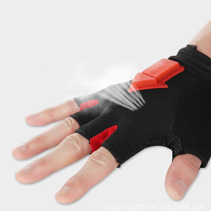 Black Cycling Thickened Warm Half Finger Gloves