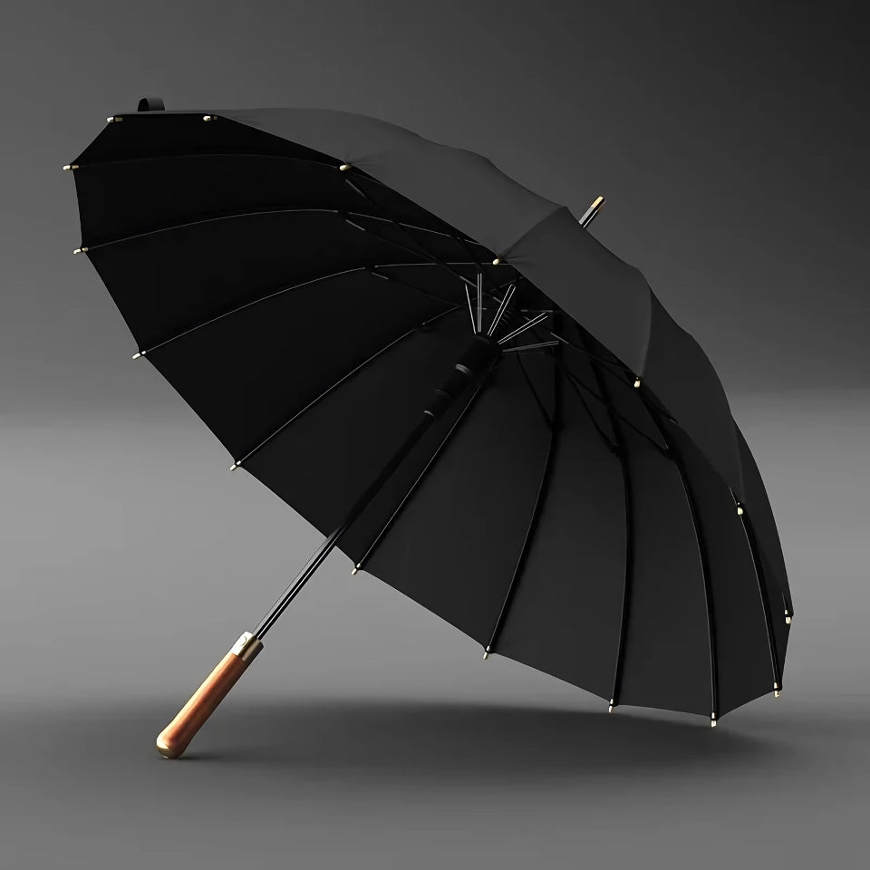 Long Umbrella with Wooden Handle