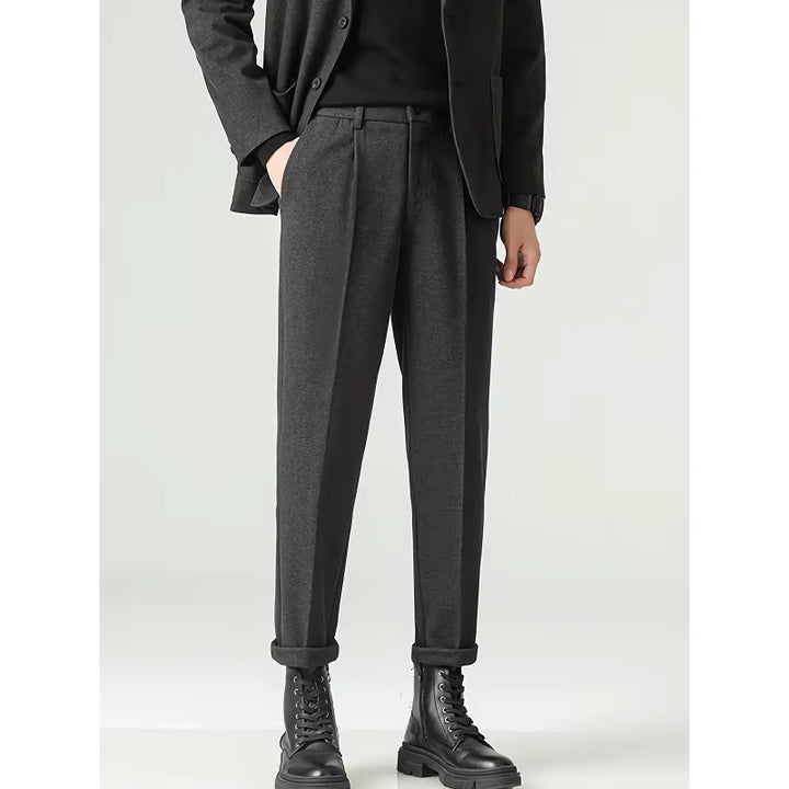 Minimalist Loose Pleated Suit Pants