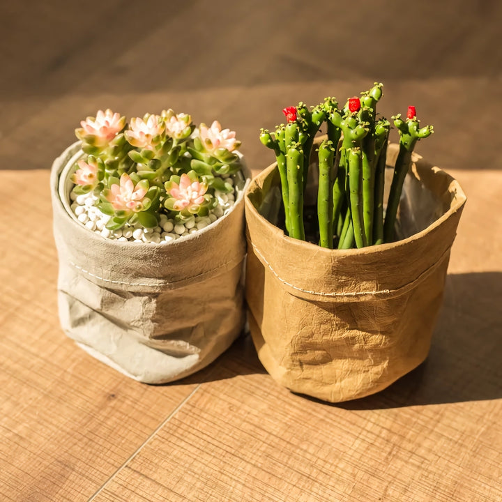 Washable Kraft Paper Flower Pot