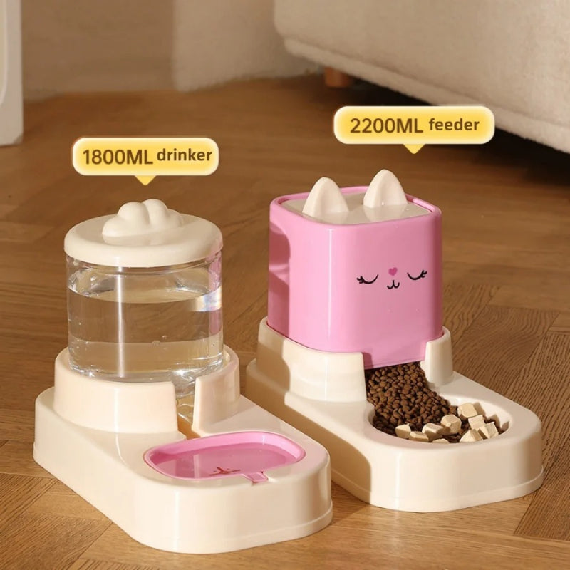 Automatic Pet Water Feeder & Food Container for Cats and Dogs