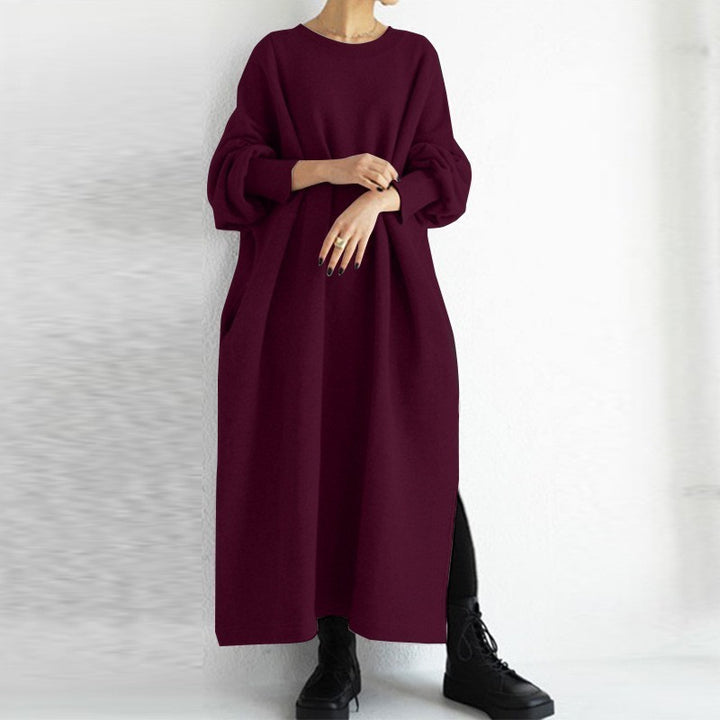 Commuting Crew Neck Cotton American Pullover Sweater Dress