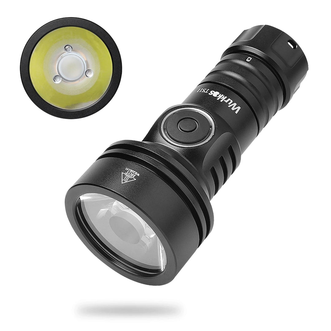 Compact 2000LM USB-C Rechargeable EDC Flashlight with RGB Auxiliary and IP68 Waterproof