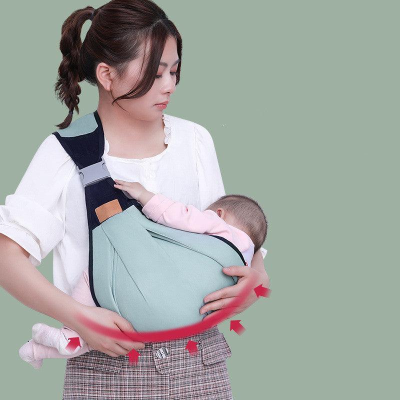 One-handed Newborn Baby Carrier Cotton Wrap Sling Carrier Newborn Safety Ring Kerchief Comfortable Infant Bag - Trendha