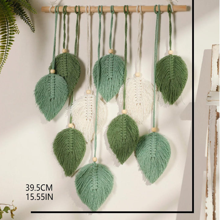 Boho Macrame Leaf Tapestry