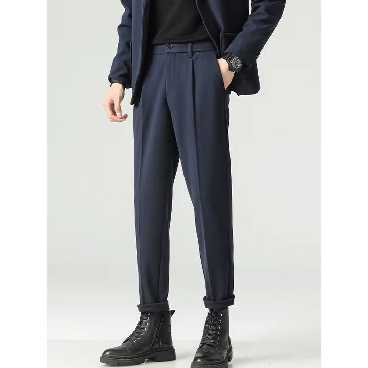 Minimalist Loose Pleated Suit Pants