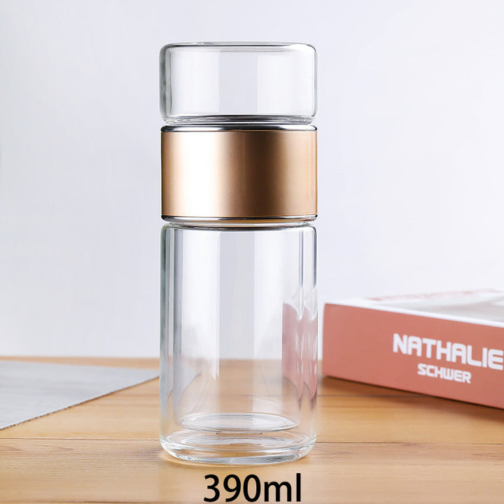 390ML High Borosilicate Glass Tea Infuser Bottle