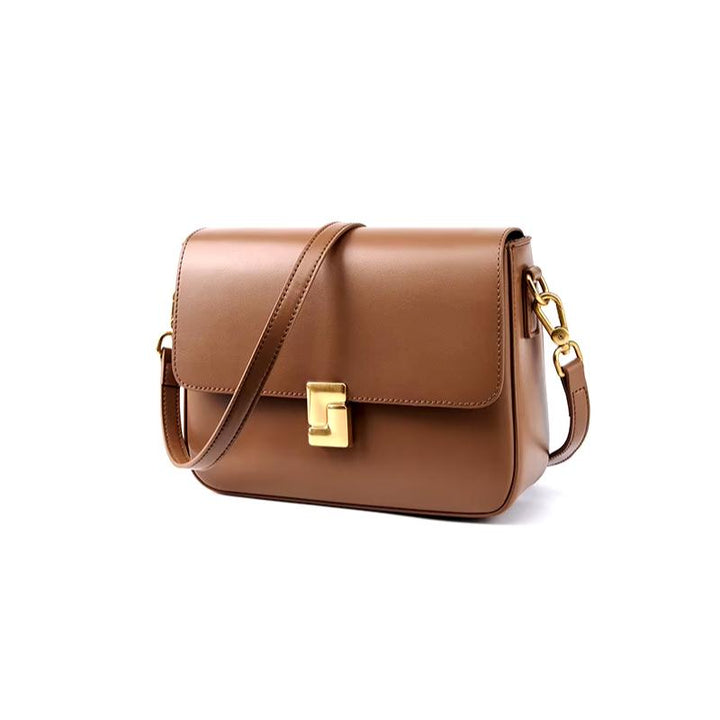 Luxury Genuine Leather Crossbody Small Square Handbag