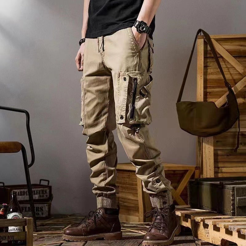 American Workwear Pants Men's Straight Functional Outdoor Tactics Casual Pants