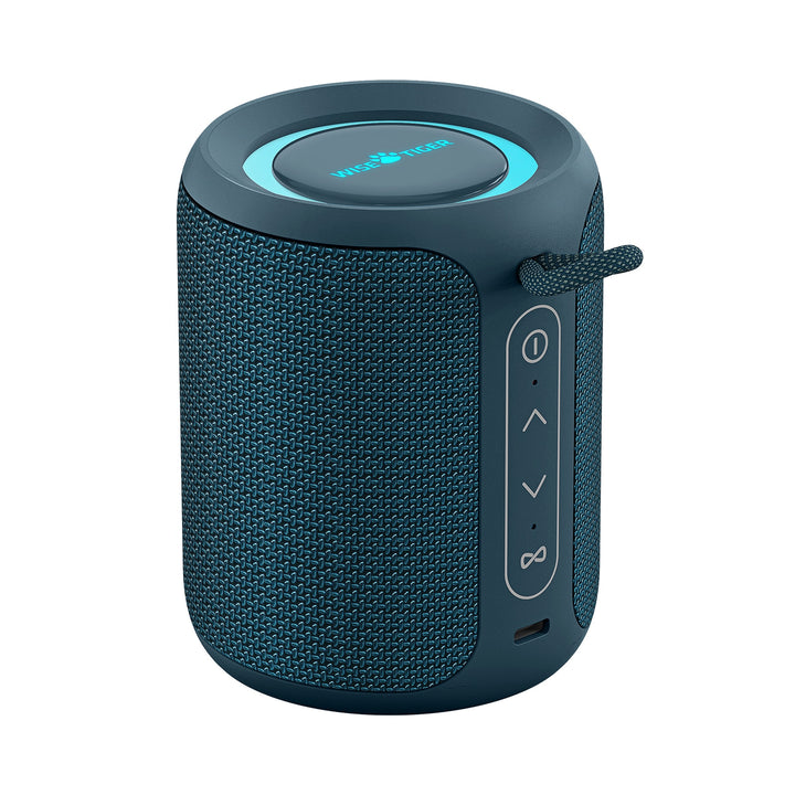 Portable Waterproof Bluetooth Speaker with Bass Boost and Dynamic LED Lights, 15W