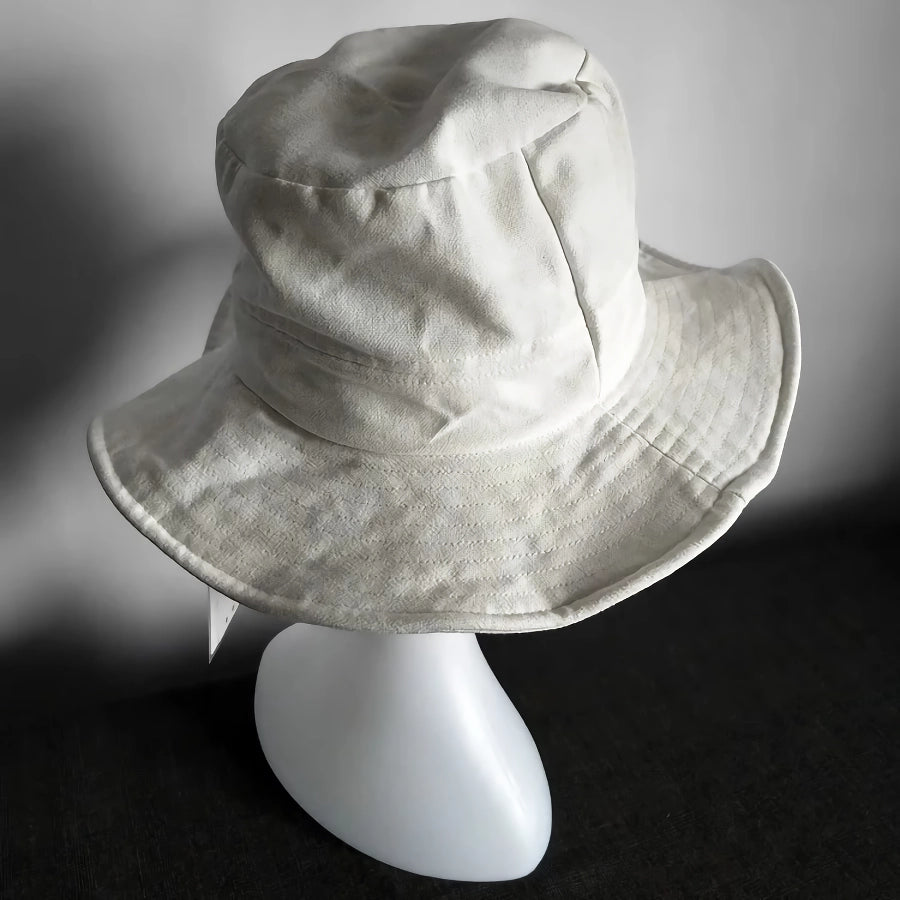 Large Brimmed White Fisherman Sun Hat - Stylish Outdoor Protection