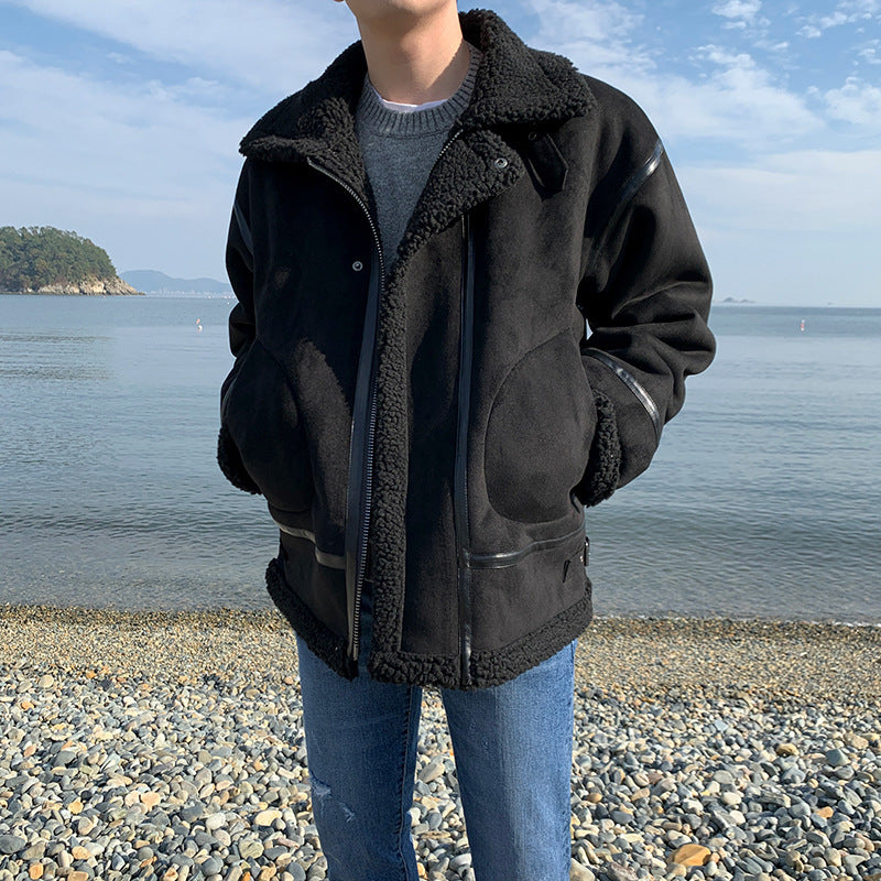 Vinylon Jacket Men's Winter Thickened Locomotive Suit