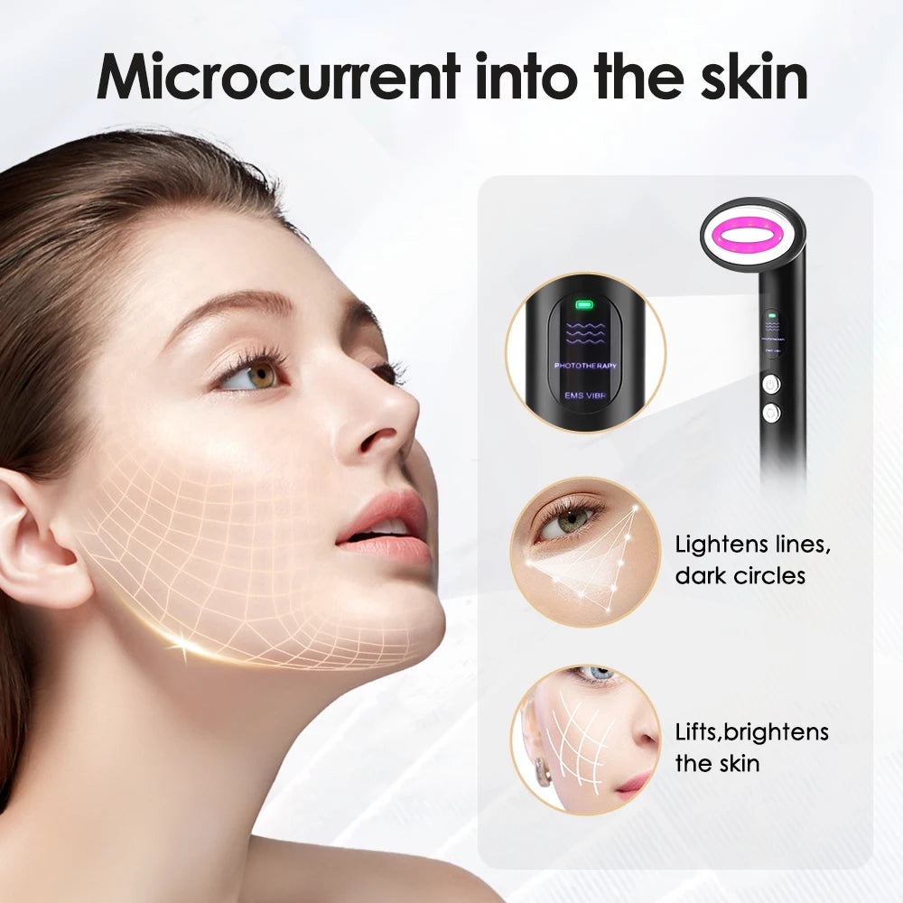 9-in-1 Microcurrent Eye Massager – Anti-Wrinkle, Puffiness Reducer, Lifting & Skin Brightening Tool