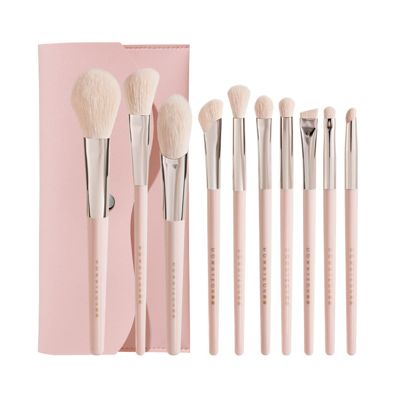 10 Pieces Of Portable Makeup Brush Sets Of Fiber Wool