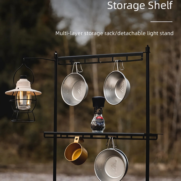 Multi-Functional Portable Camping Table Storage Rack